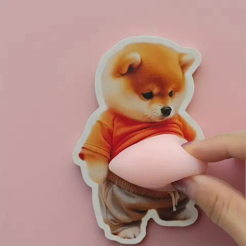 3D Dimensional Squeeze Shiba Inu Stickers
