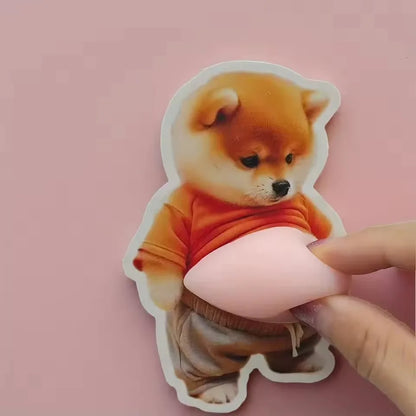 3D Dimensional Squeeze Shiba Inu Stickers