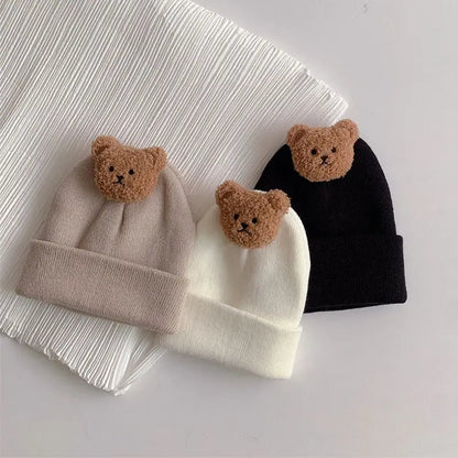 Cartoon Bear Knitted Baby Hat