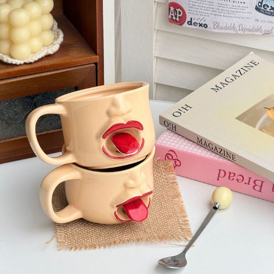 Funny Face Tongue Mug