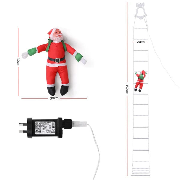 LED Christmas Climbing Santa Ladder Lights