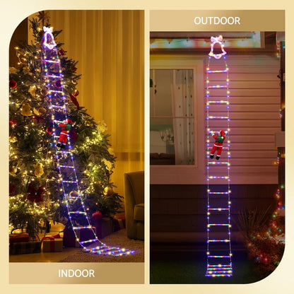 LED Christmas Climbing Santa Ladder Lights