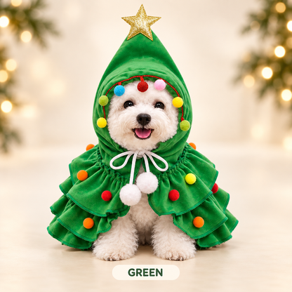 Festive Christmas Tree Dog Costume