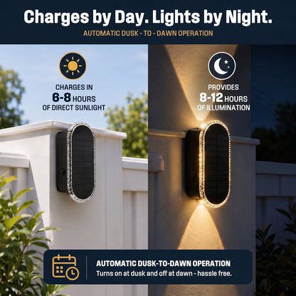SolarGlow 8 Pack Fence Lights