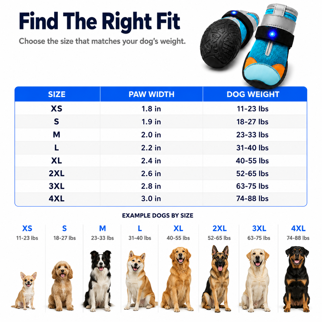 LED Dog Boots