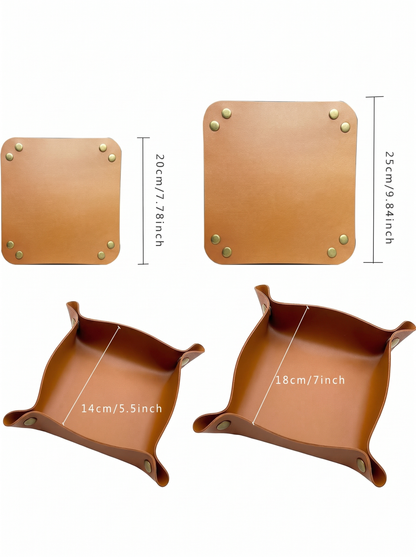 Colorful Leatherette Valet Tray