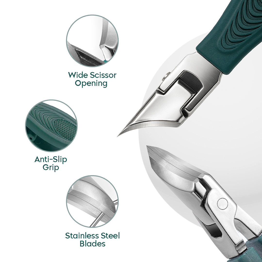 3-Piece Wide Jaw Toenail Clipper Set