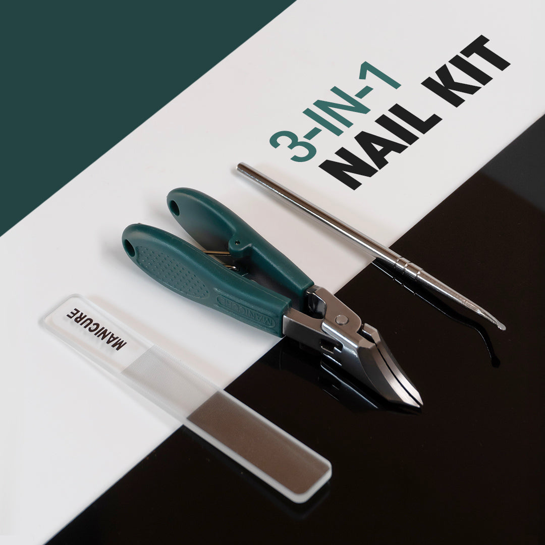 3-Piece Wide Jaw Toenail Clipper Set