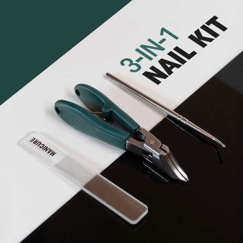 3-Piece Wide Jaw Toenail Clipper Set