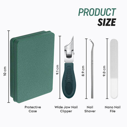 3-Piece Wide Jaw Toenail Clipper Set