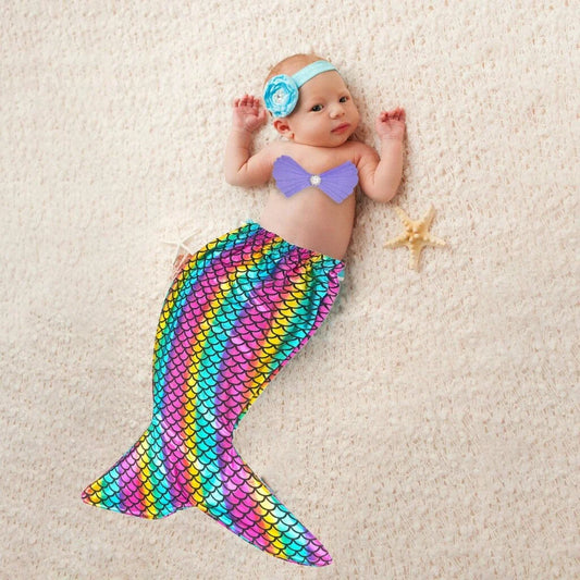 Kids Mermaid Tail Costume Set